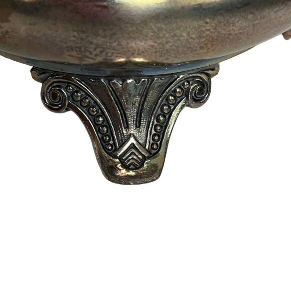 Vintage James W. Tufts Silver-Plate Butter Dish Hanging Lid - Picture 10 of 11